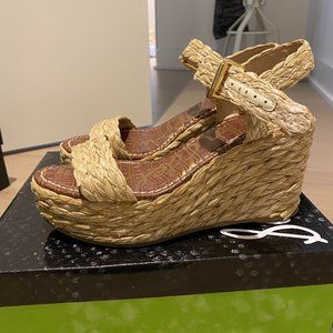 Sam Edelman Deena Raffia Wedge Sandals